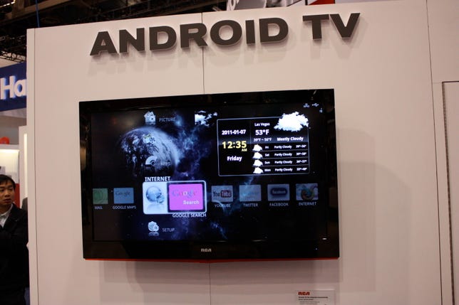 RCA choose to use Android 2.2 instead of Google TV when building Internet TVs because it considered Google TV too complex and too limiting.