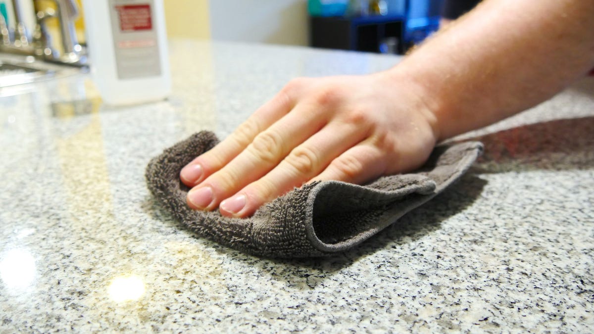  Clean up stains on your granite kitchen countertop as quickly as possible