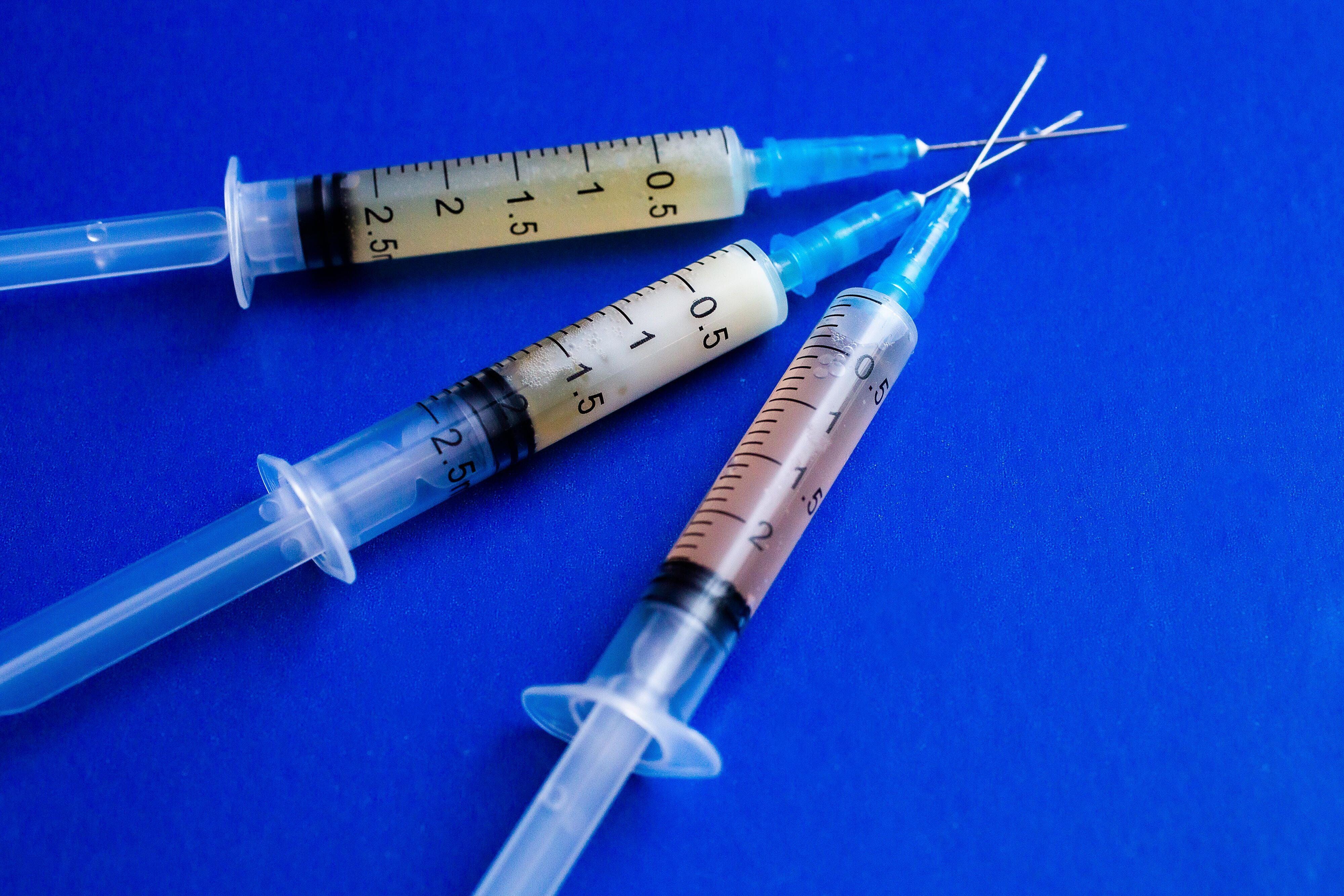 Three syringes