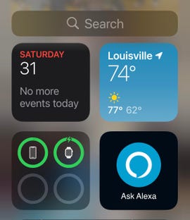 Widget de Alexa para iOS