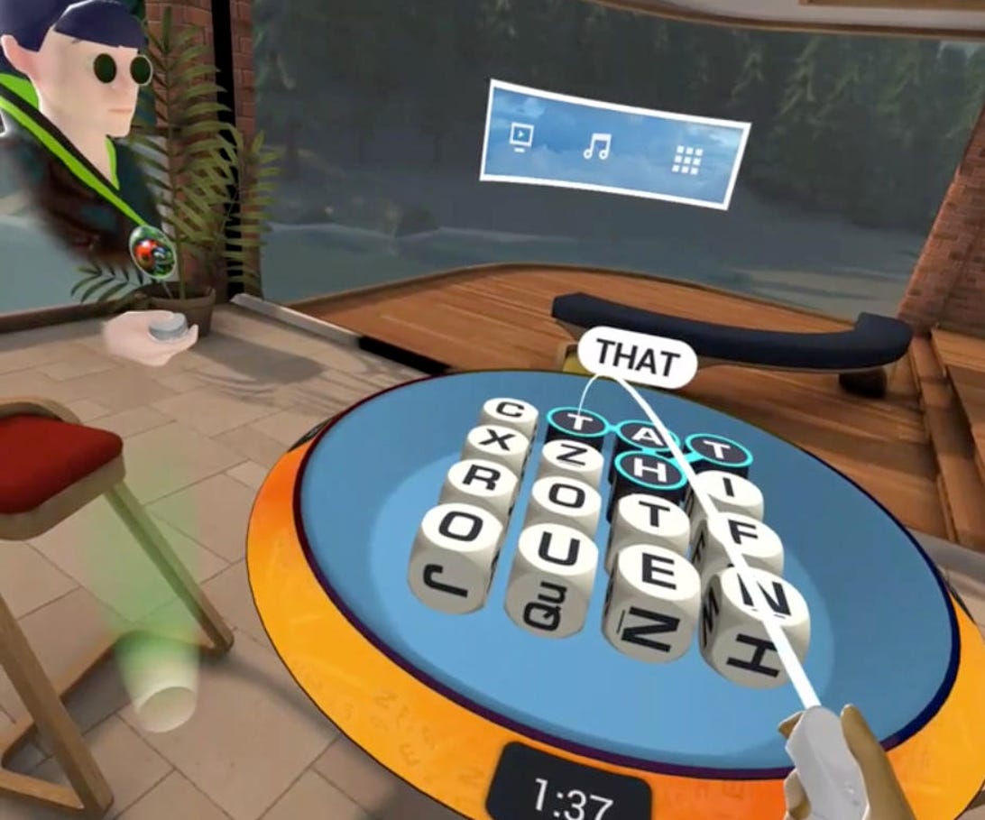 You can now play Boggle in your Oculus goggles