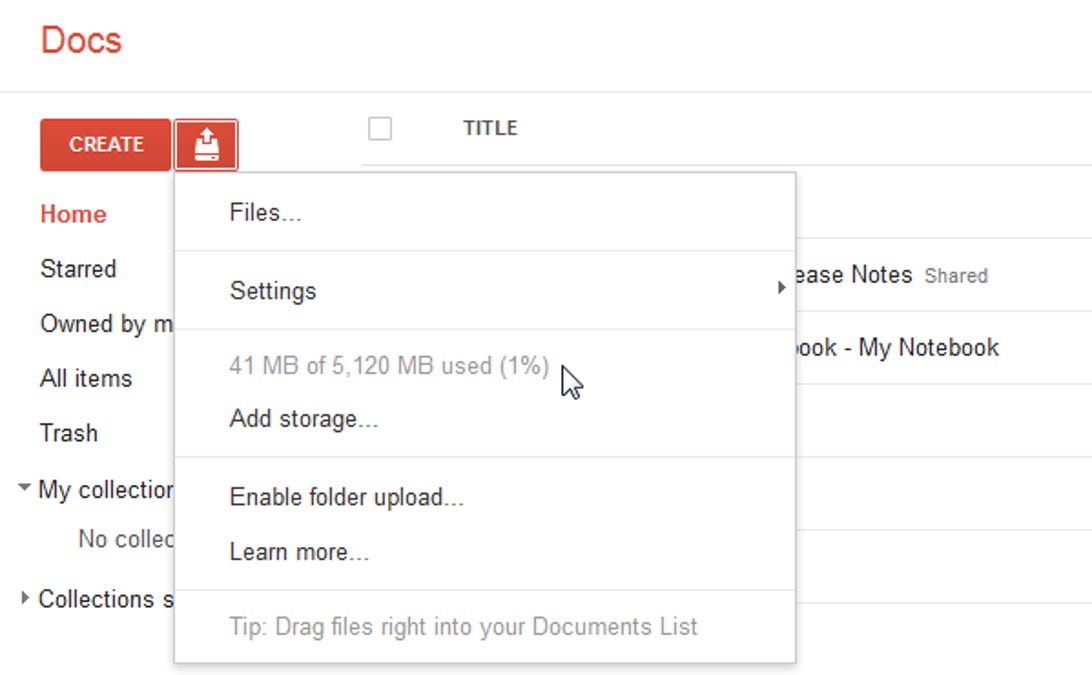 Google Docs users now have 5 GB of space to play with.