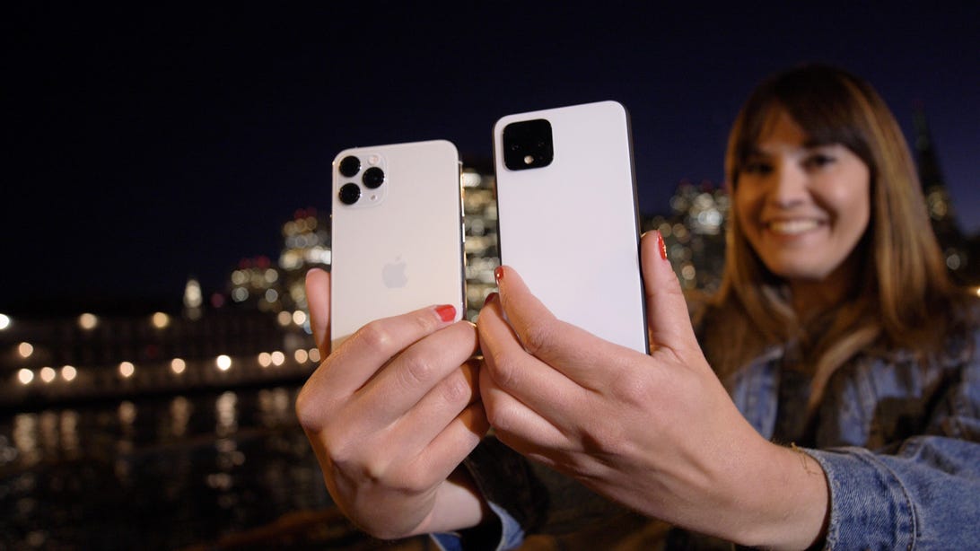 Night photos on iPhone 11 and Pixel 4: Which is the best low-light camera phone?