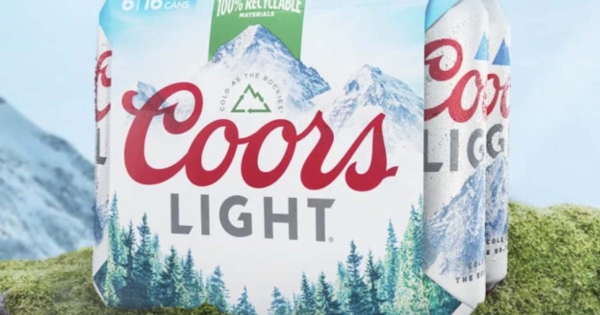 Coors Gentle Ditching Plastic 6-Pack Rings Will Eradicate 200 Tons of Rubbish Each 12 months