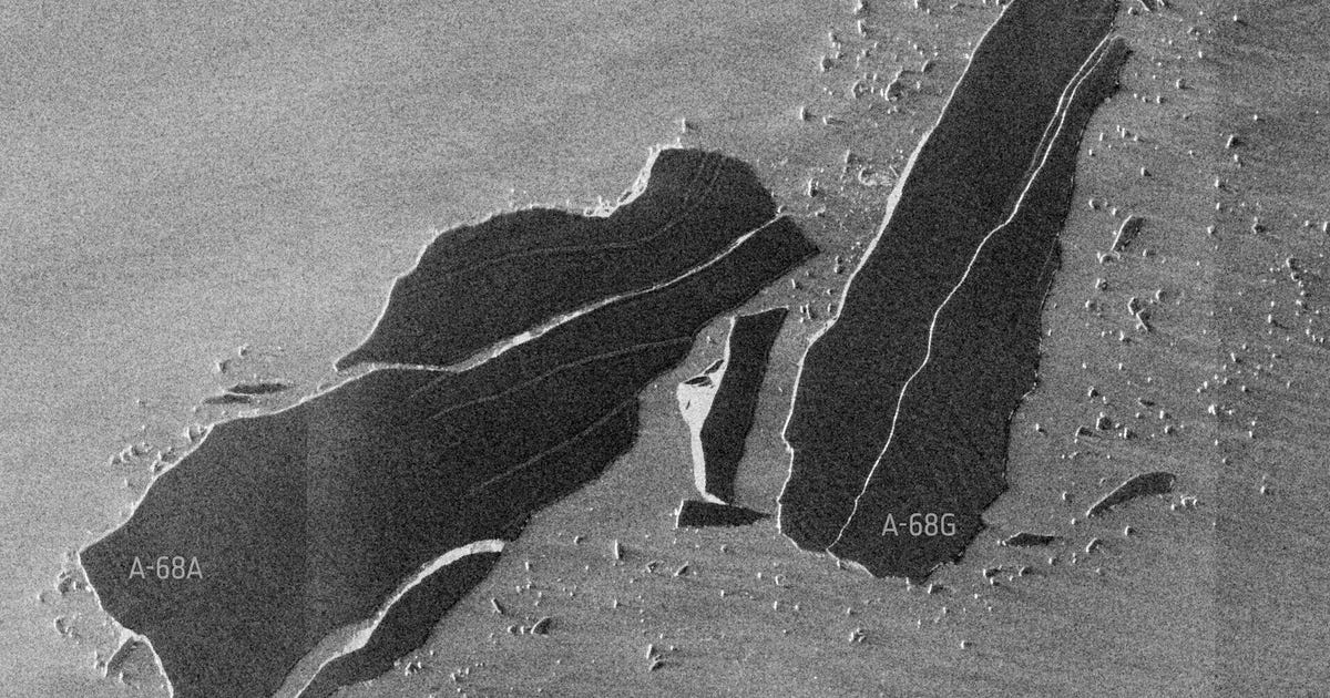 Mega iceberg A-68A dumped 168 billion tons of fresh water into the ocean - CNET