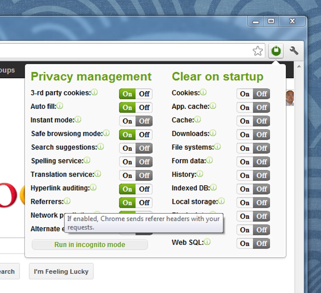 Chrome Privacy Manager extension
