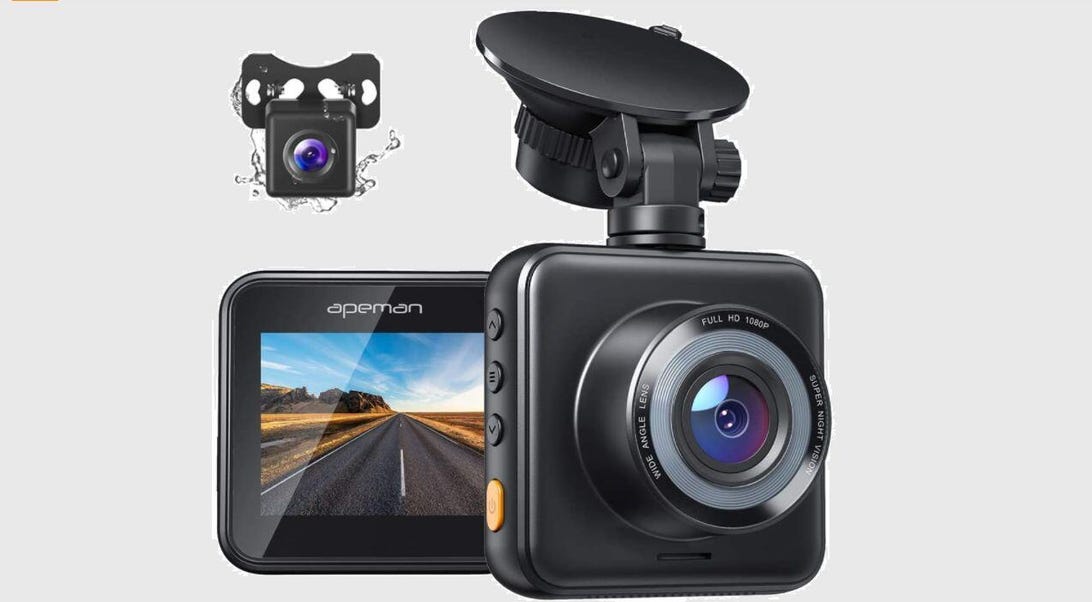 Add front and rear dash cams to your car for just  (save )