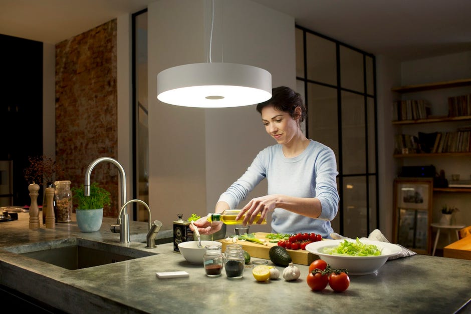Not Just Bulbs Philips Hue Rolls Out New Smart Lamps Cnet - Philips Hue White Ambiance Still Led Semi Flush Ceiling Light