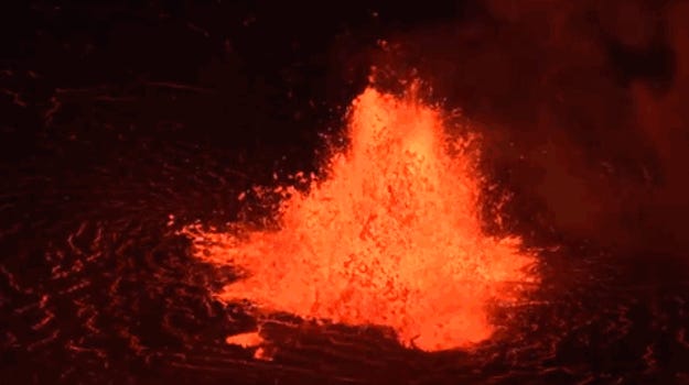 Hawaii's  Kilauea volcano erupts, lava fountains spew into the sky