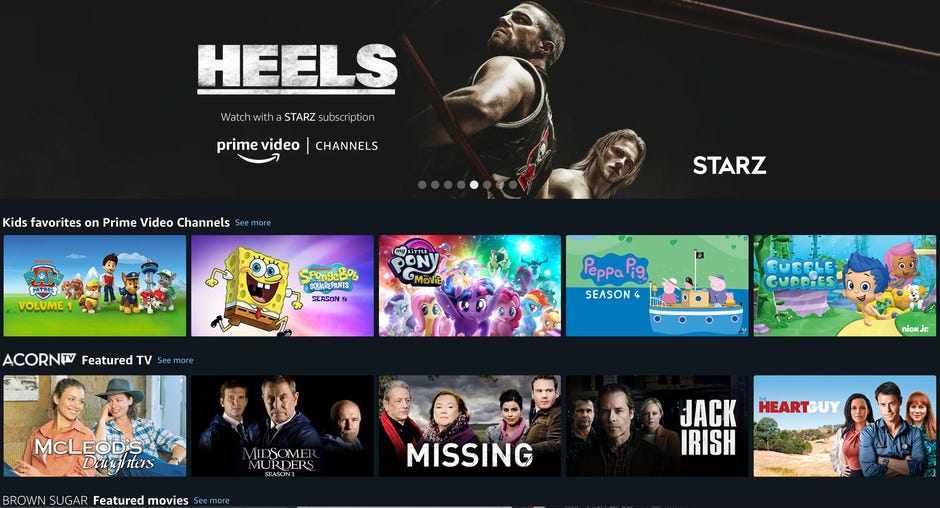 Amazon Prime Video Channels All The Tv Channels You Can Add To Your Prime Account Cnet