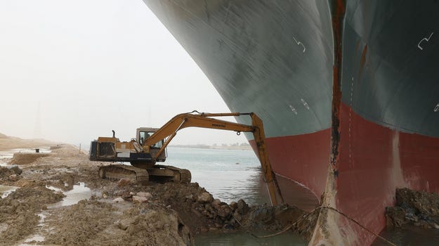 How the ship stuck  in Suez Canal was freed