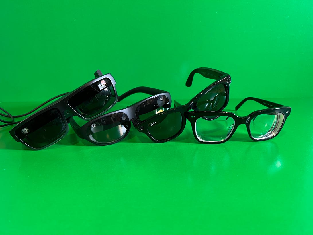 Lenovo ThinkReality A3, nReal Light, Ray-Ban Stories and regular eyeglasses