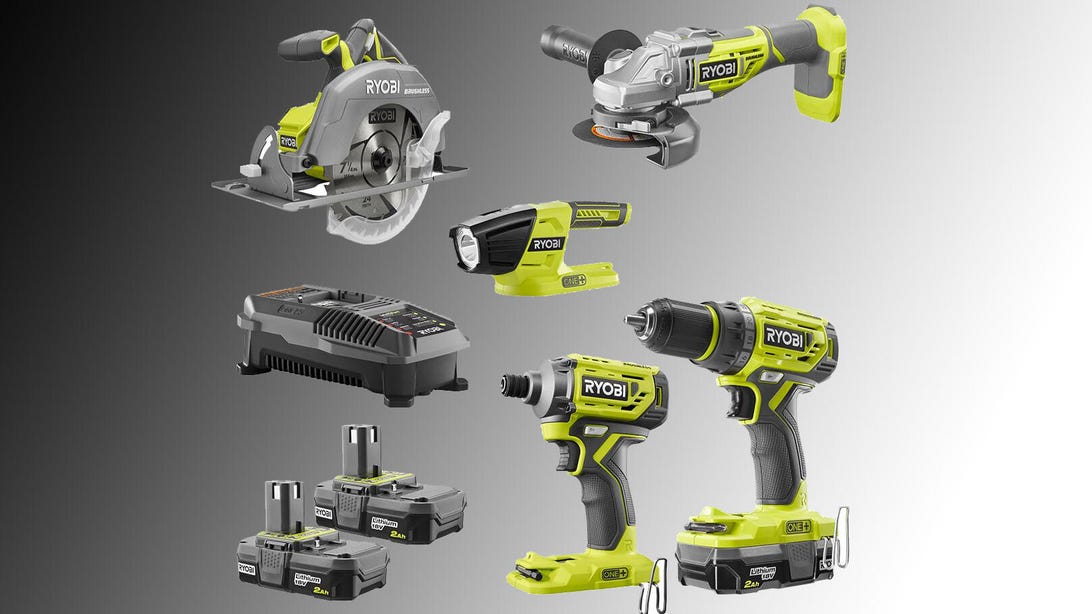 Upgrade your garage workshop with this Ryobi 5-tool combo kit for 0