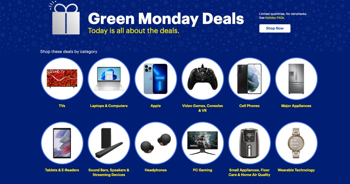 Best Buy’s Green Monday deals beat Black Friday pricing with huge discounts on TVs PCs and more – CNET