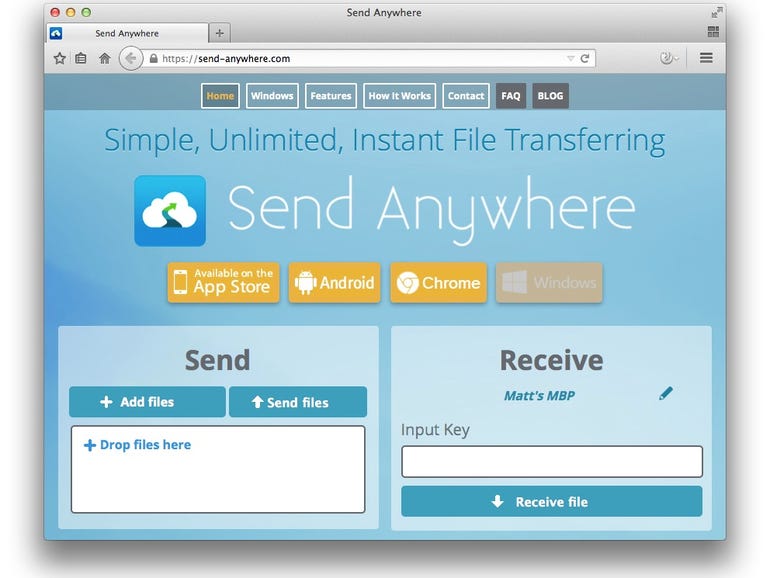 Share files securely with Send Anywhere
