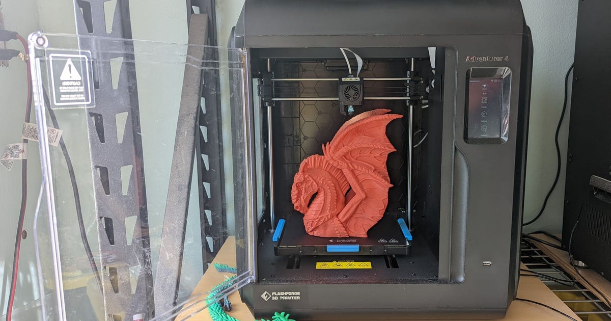 Flashforge Adventurer 4 review: A 3D printer protected from
the elements - CNET