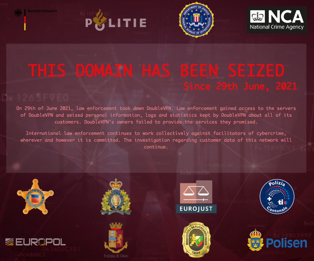 Russian-based DoubleVPN taken down by international law enforcement
