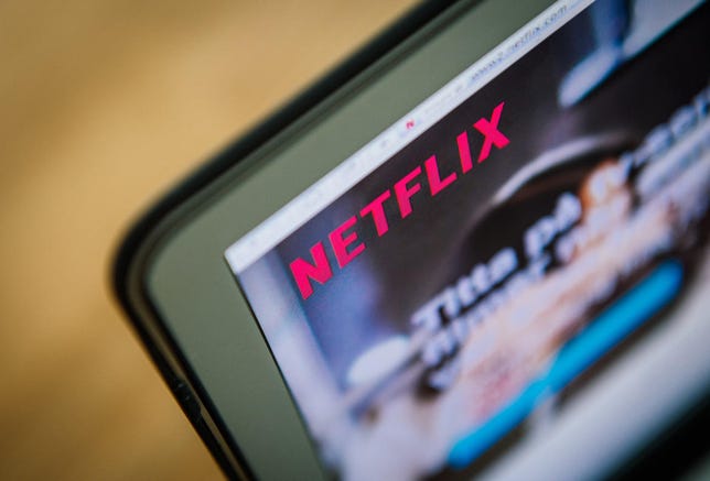 Netflix logo on a computer screen