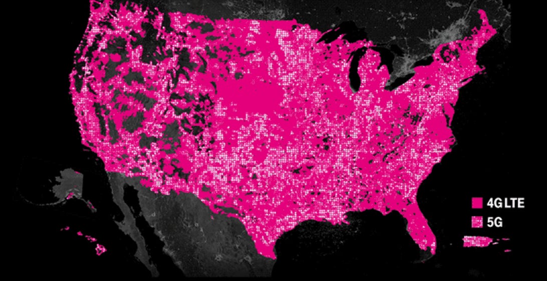 T-Mobile has thousands more 5G cities than Verizon and AT&T, Ookla says