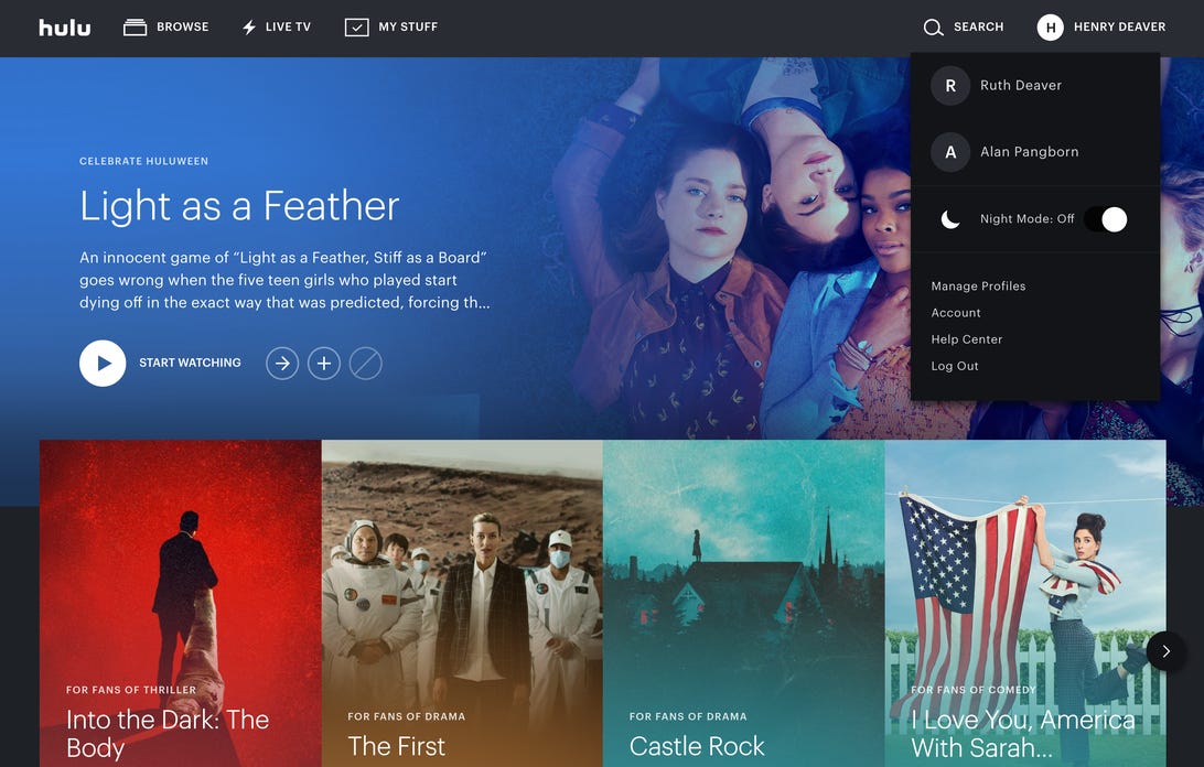 Hulu adds a Night Mode to go easy on your eyes
