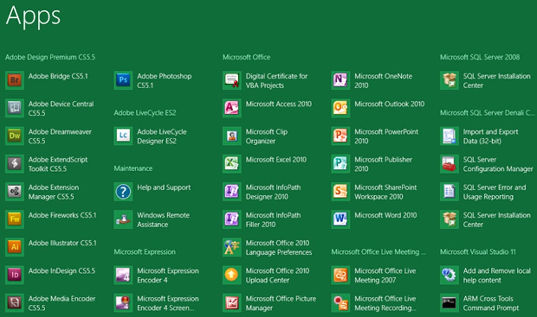The new Apps screen would make it easier to organize and find your programs.