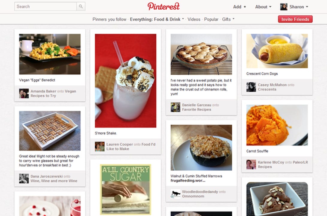 Screenshot of a selection of Pinterest pins.