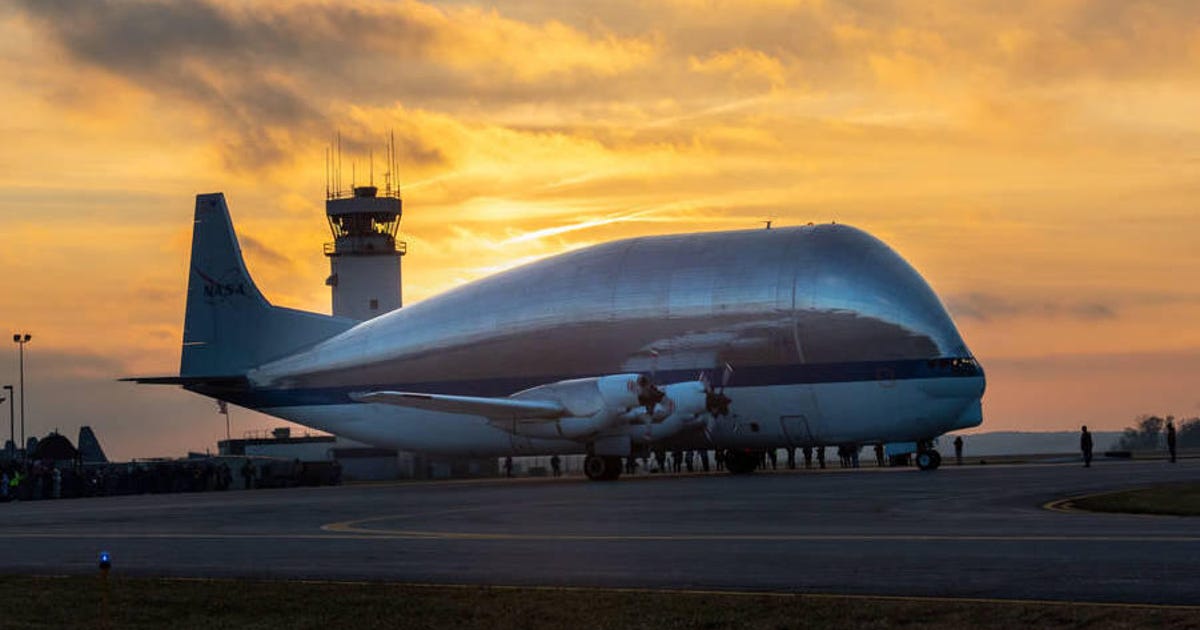 NASA's goofy Super Guppy plane delivers Orion moon capsule for testing