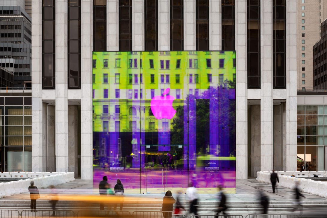 Apple’s New York store features a rainbow cube ahead of reopening