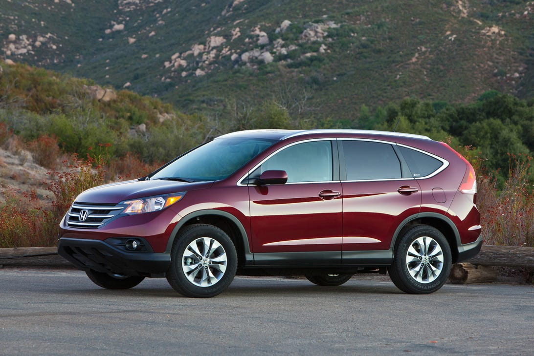 The 2012 Honda CRV exterior features a bigger grille and a more sculpted body.