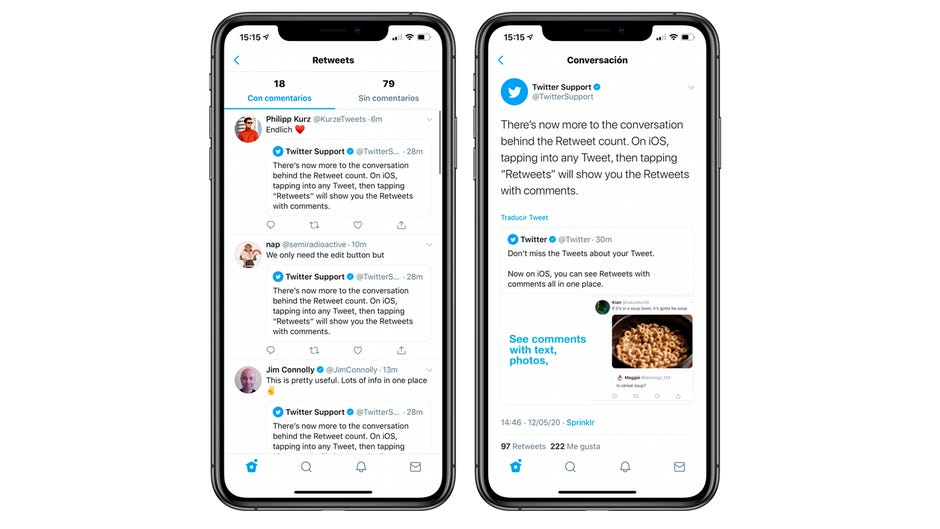 Twitter On Ios Lets You See Retweets With Comments In One Place Cnet