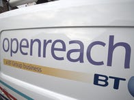 Light shining on the BT Openreach logo on Friday 20th March 2015 in Stockport. (Photo by Jonathan Nicholson/NurPhoto) (Photo by NurPhoto/NurPhoto via Getty Images)