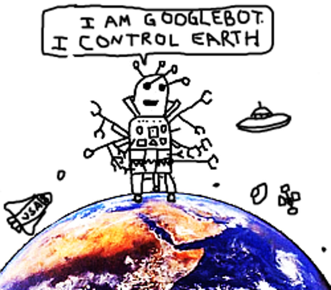 Googlebot illustration by Paul Ford