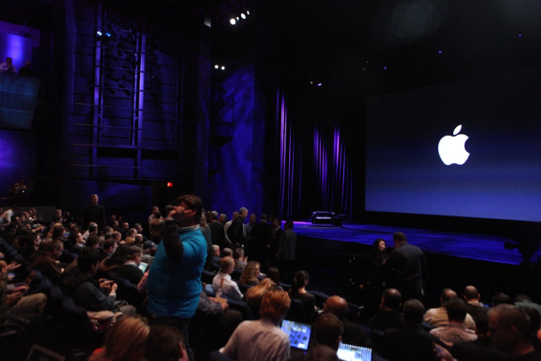 The scene at the iPad 2's unveiling last year.