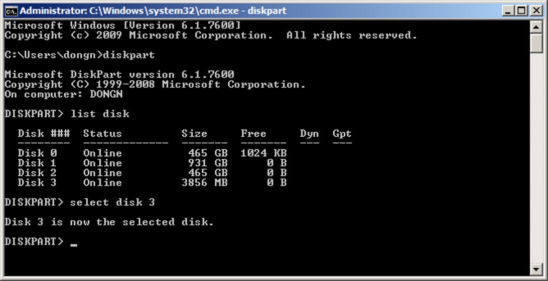 Run command prompt with admin rights and use Diskpart to select the current thumbdrive.