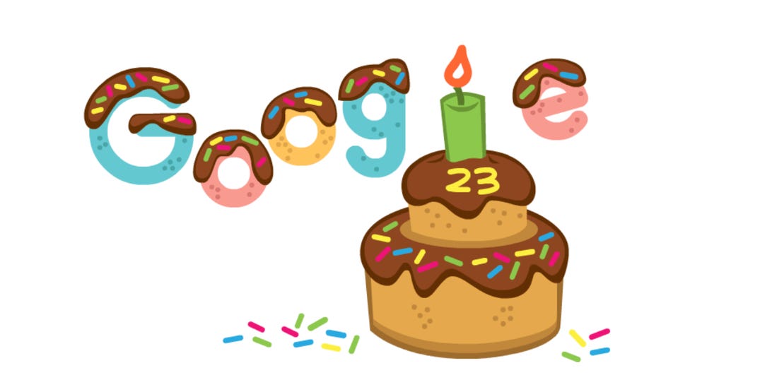 Google's birthday cake doodle