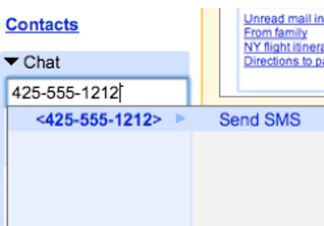 Gmail is trying again with a feature to send SMS messages from Gmail Chat.