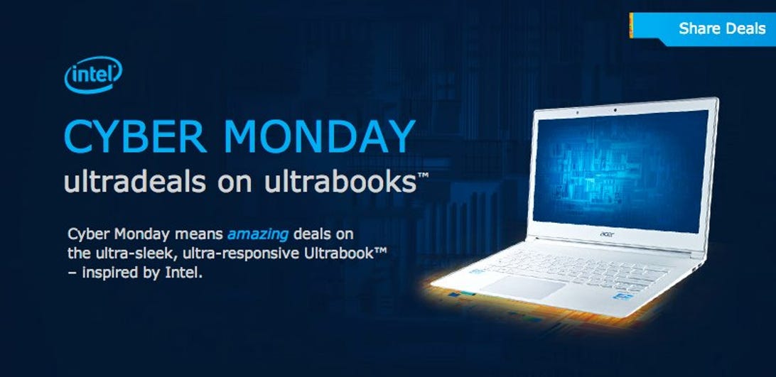 Intel is showcasing "ultradeals on ultrabooks."