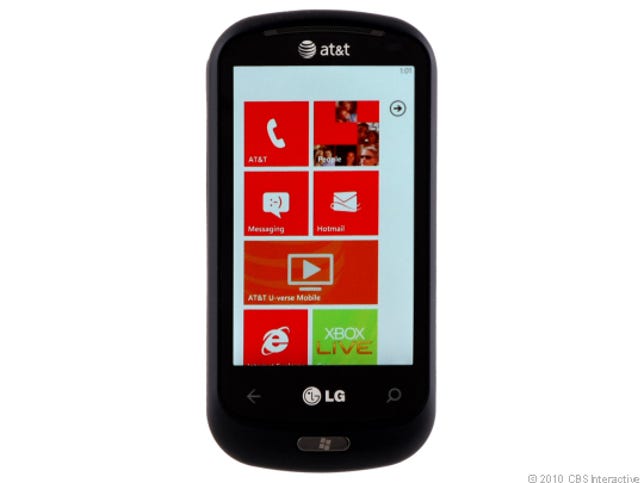 LG's Quantum, one of the first Windows Phone 7 devices.