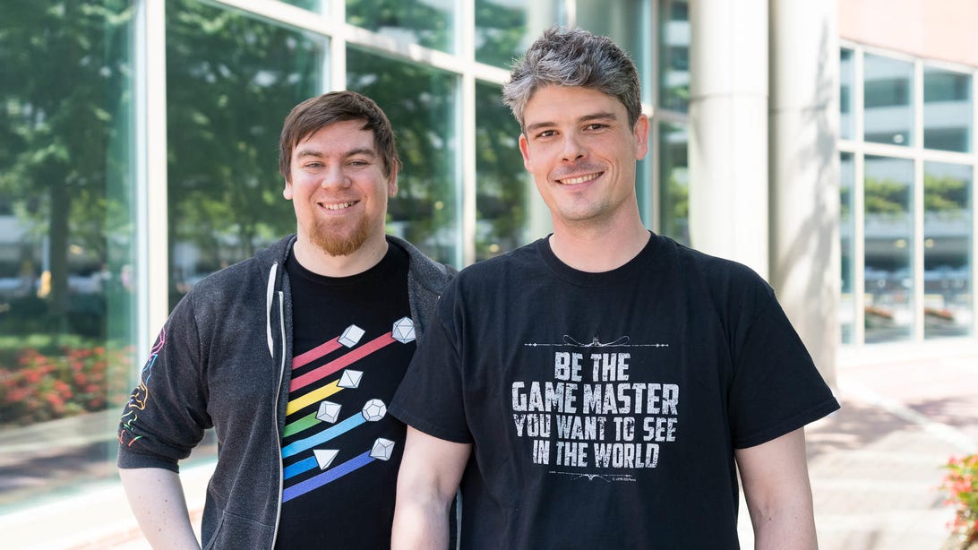 The founders of Game to Grow, Adam Johns and Adam Davis. 