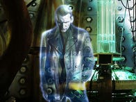 <p>Christopher Eccleston piloted the TARDIS back onto TV screens in 2005.</p>