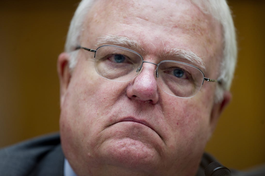 Rep. F. James Sensenbrenner, a Wisconsin Republican, says mandatory data retention is part of a "balancing act" that would not give either law enforcement or industry representatives everything they want.