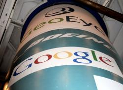 Google's rocket-borne logo