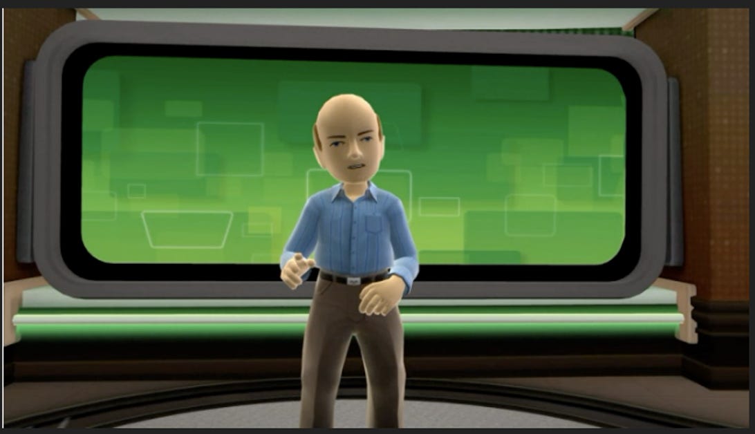 Steve Ballmer, a la Avatar Kinect.