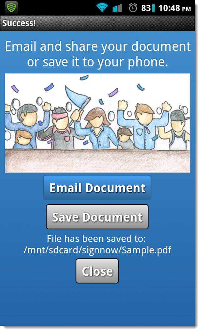 SignNow save document