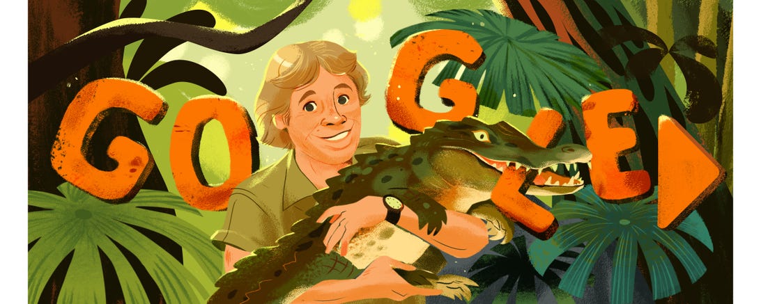 Google Doodle celebrates Steve Irwin, the original Crocodile Hunter