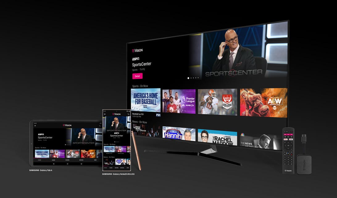 T-Mobile TVision channels compared vs. Philo, Sling TV, Hulu and YouTube TV
