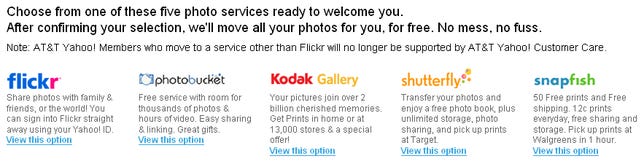 Yahoo Photos members now can migrate their pictures elsewhere.