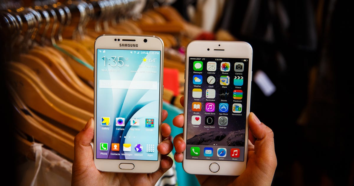 çatlak avantajlı Birşeyin sahibi  iPhone 6 vs Samsung Galaxy S6: Here's the difference - CNET