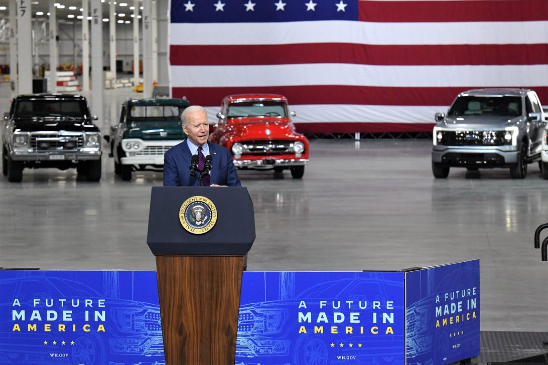 President Biden Ford F-150 Lightning