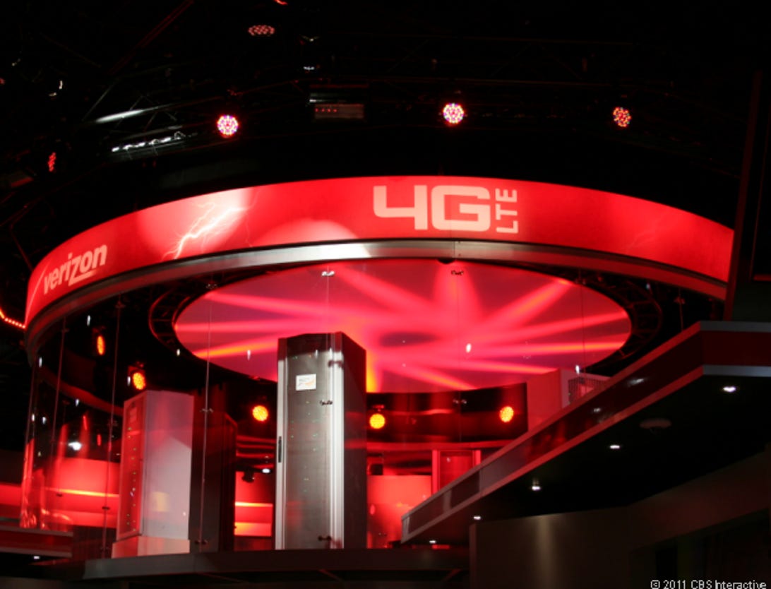 Verizon's imposing booth at CES 2012